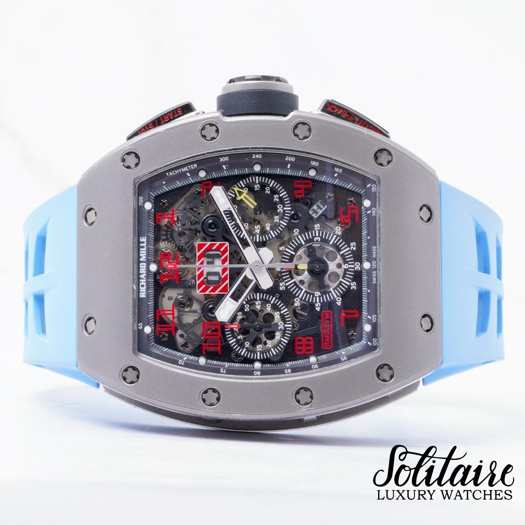 LIKE NEW Richard Mille Flyback Chronograph Felipe Massa SandBlast Titanium RM011