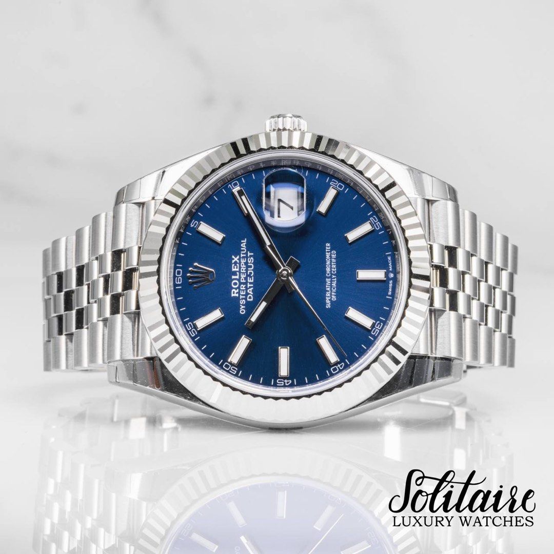 LIKE NEW Rolex Datejust 41 Blue Index Jubilee 126334