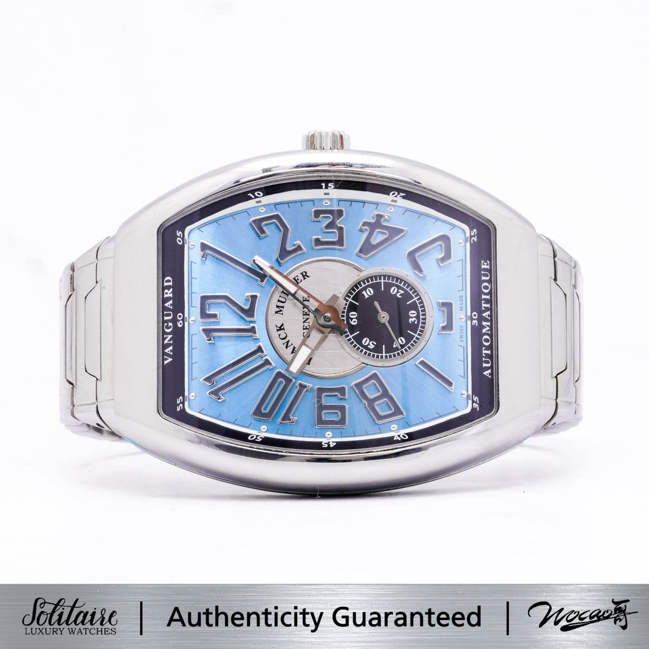LIKE NEW Franck Muller Vanguard Slim Vintage Steel V41 S S6 AT FO REL VIN AC BE