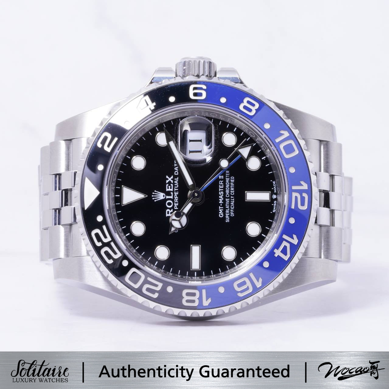 LIKE NEW Rolex GMT Master II Batgirl Jubilee 126710BLNR