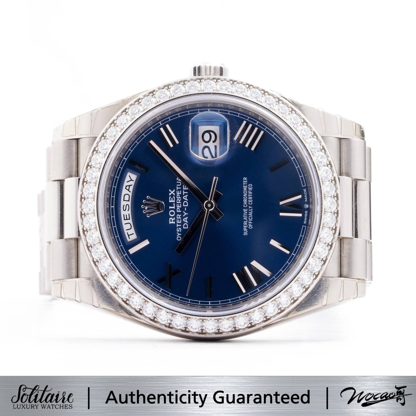 LIKE NEW Rolex Day-Date White Gold 228349RBR