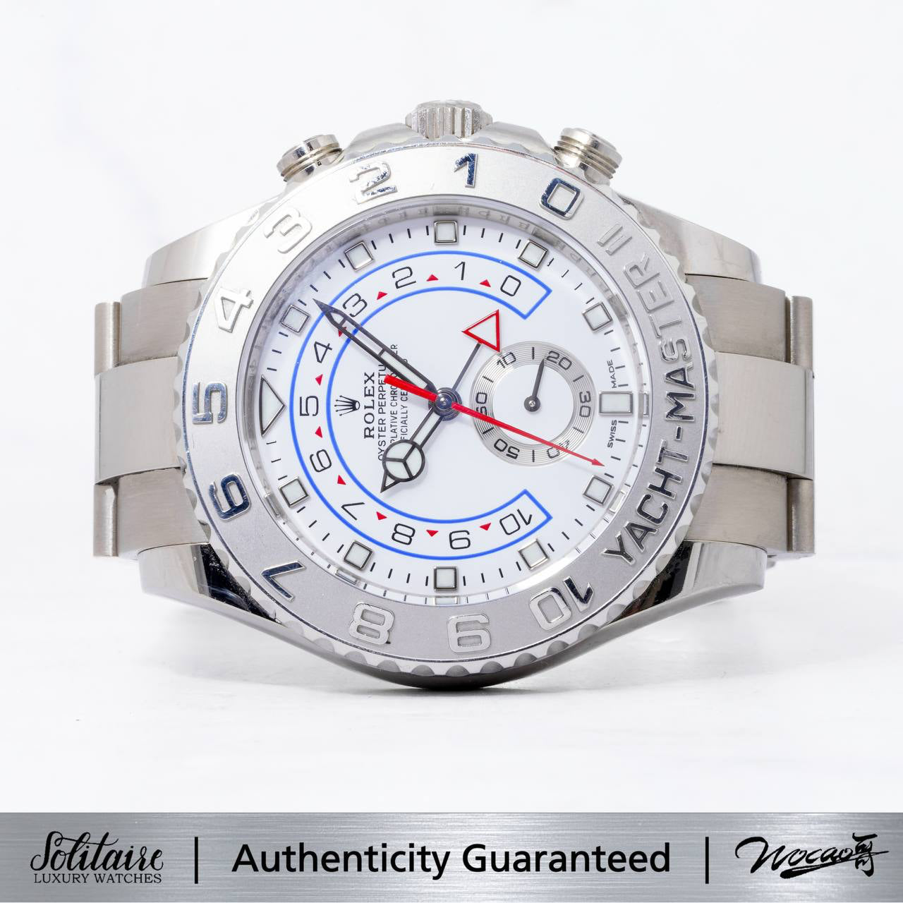 LIKE NEW Rolex Yachtmaster II White Gold 116689