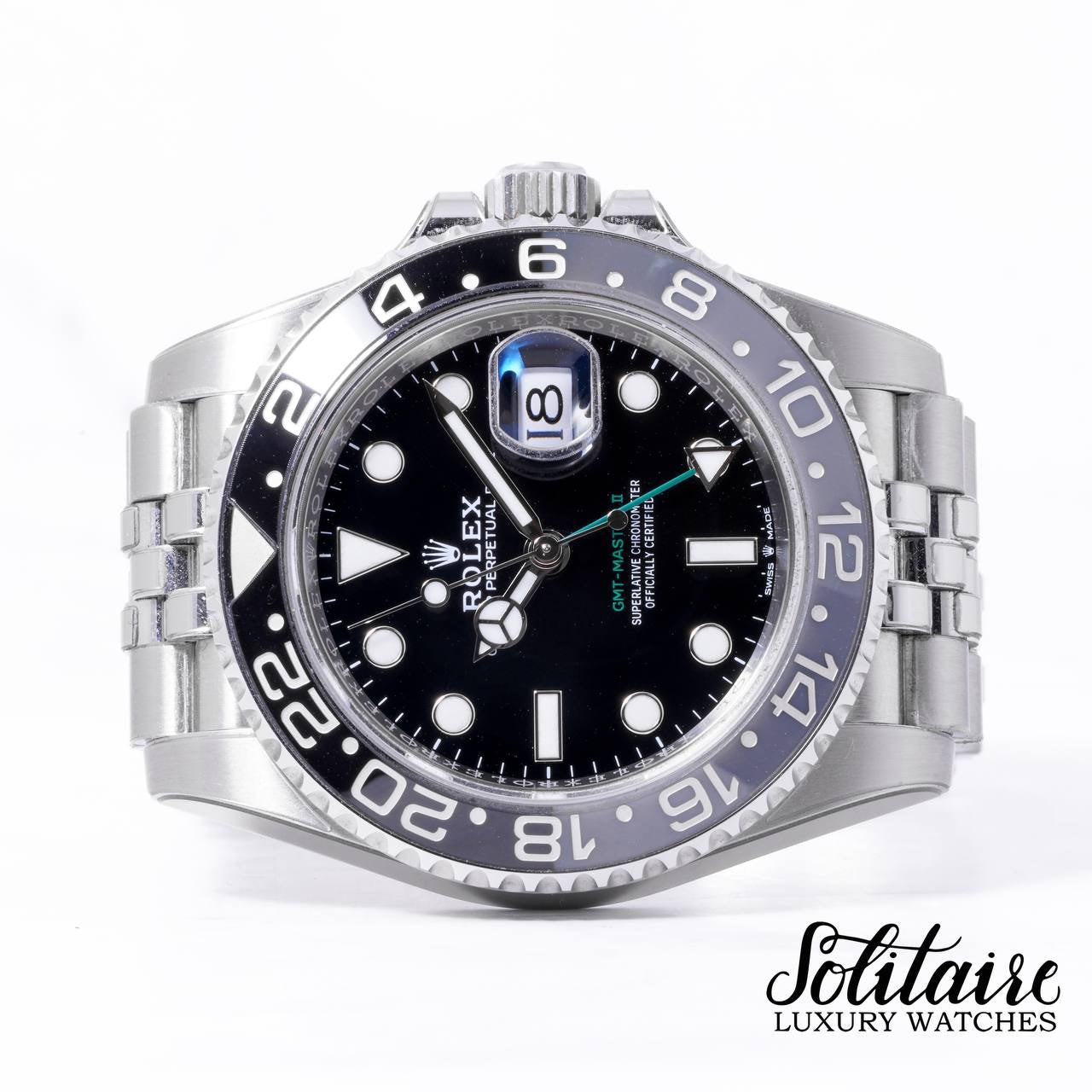 LIKE NEW Rolex GMT Master II Bruce Wayne Jubilee 126710GRNR