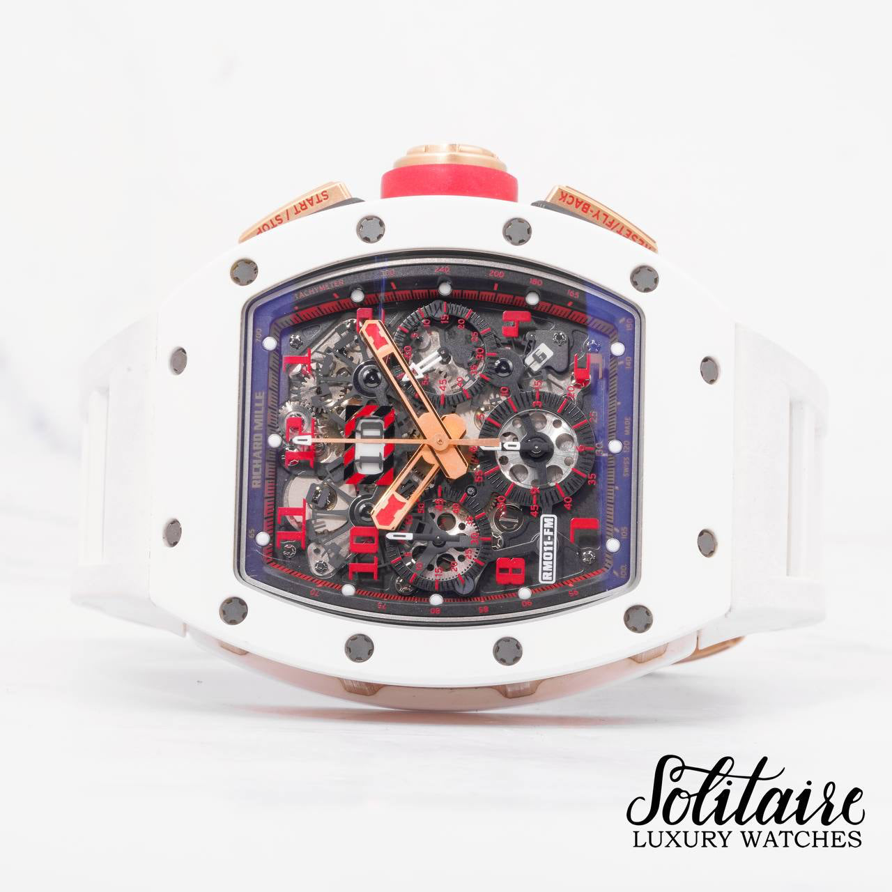 LIKE NEW Richard Mille White Demon Ceramic Limited Edition RM011-FM