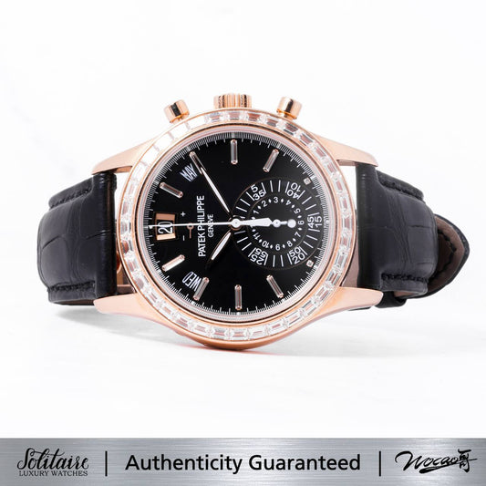 LIKE NEW Patek Philippe Complications Annual Calendar with Baguette Diamonds 5961R-010