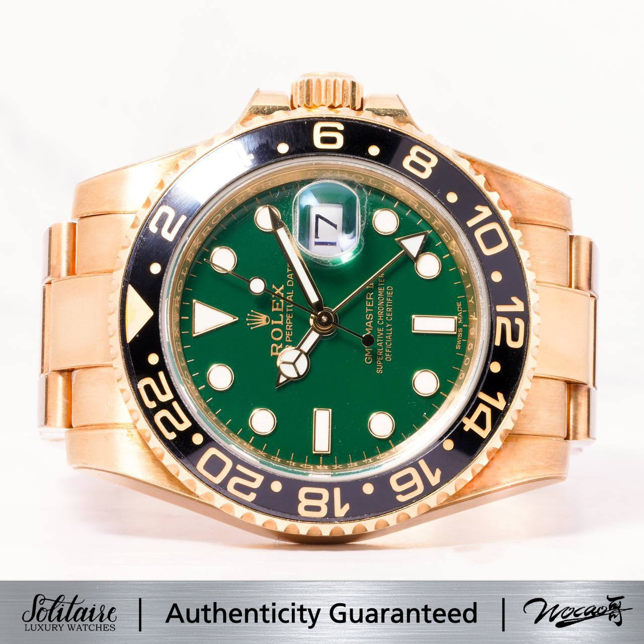 LIKE NEW Rolex GMT Master II Jade 116718LN