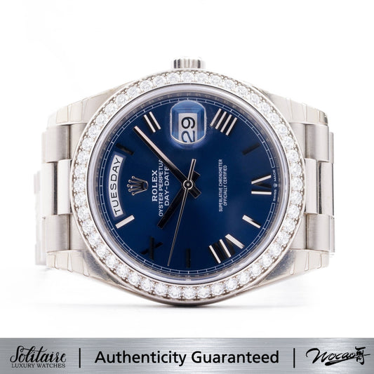 LIKE NEW Rolex Day-Date White Gold 228349RBR