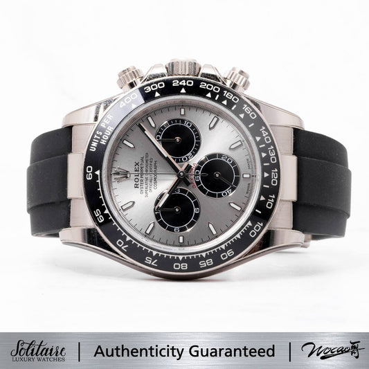 LIKE NEW Rolex Daytona Ghost White Gold Oysterflex 126519LN