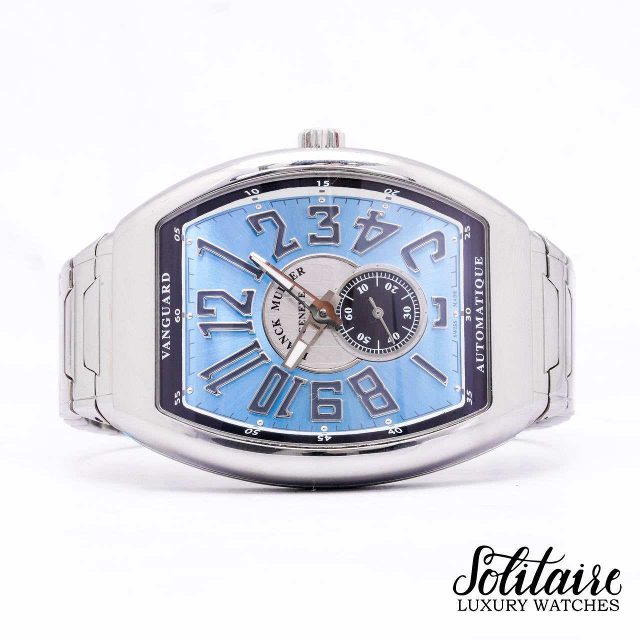 LIKE NEW Franck Muller Vanguard Slim Vintage Steel V41 S S6 AT FO REL VIN AC BE