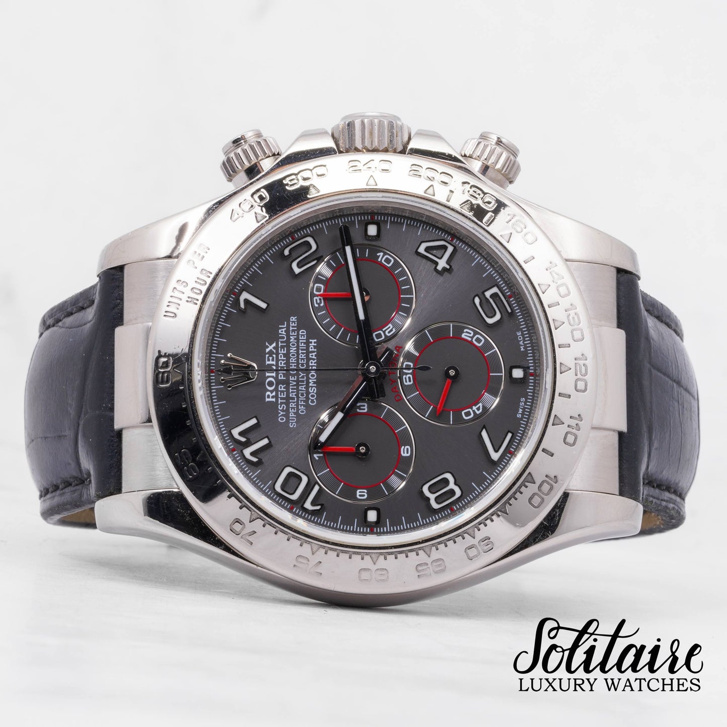 LIKE NEW Rolex Daytona Ghost White Gold Leather 116519