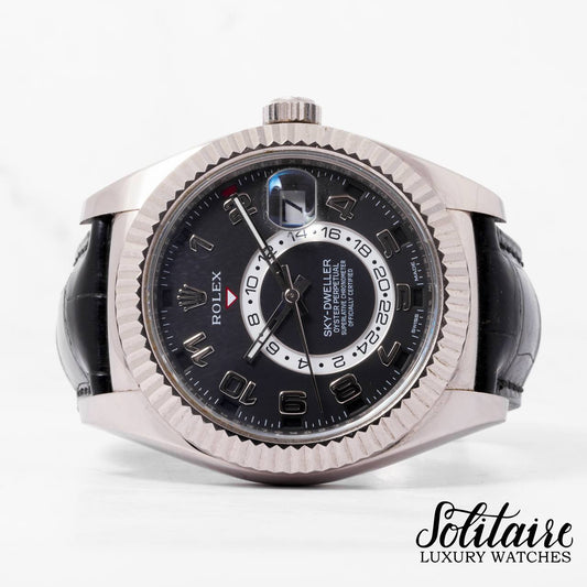 Image 15: LIKE NEW Rolex Sky Dweller White Gold Leather 326139
