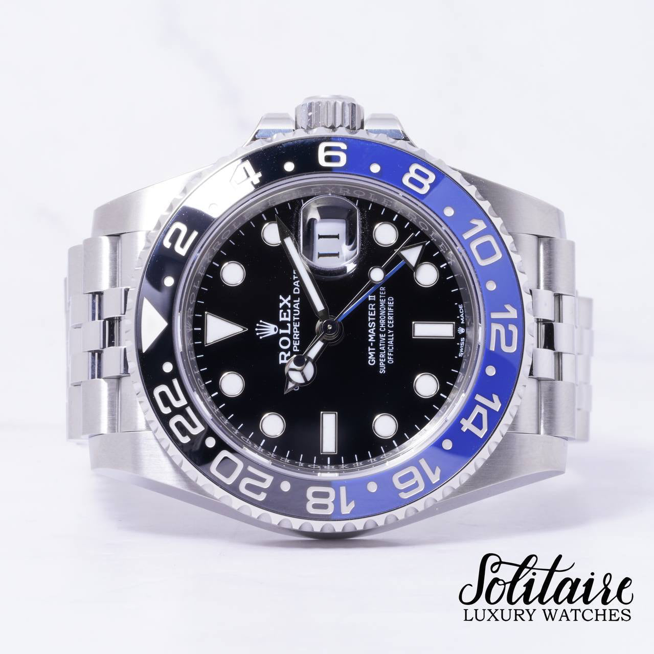 LIKE NEW Rolex GMT Master II Batgirl Jubilee 126710BLNR