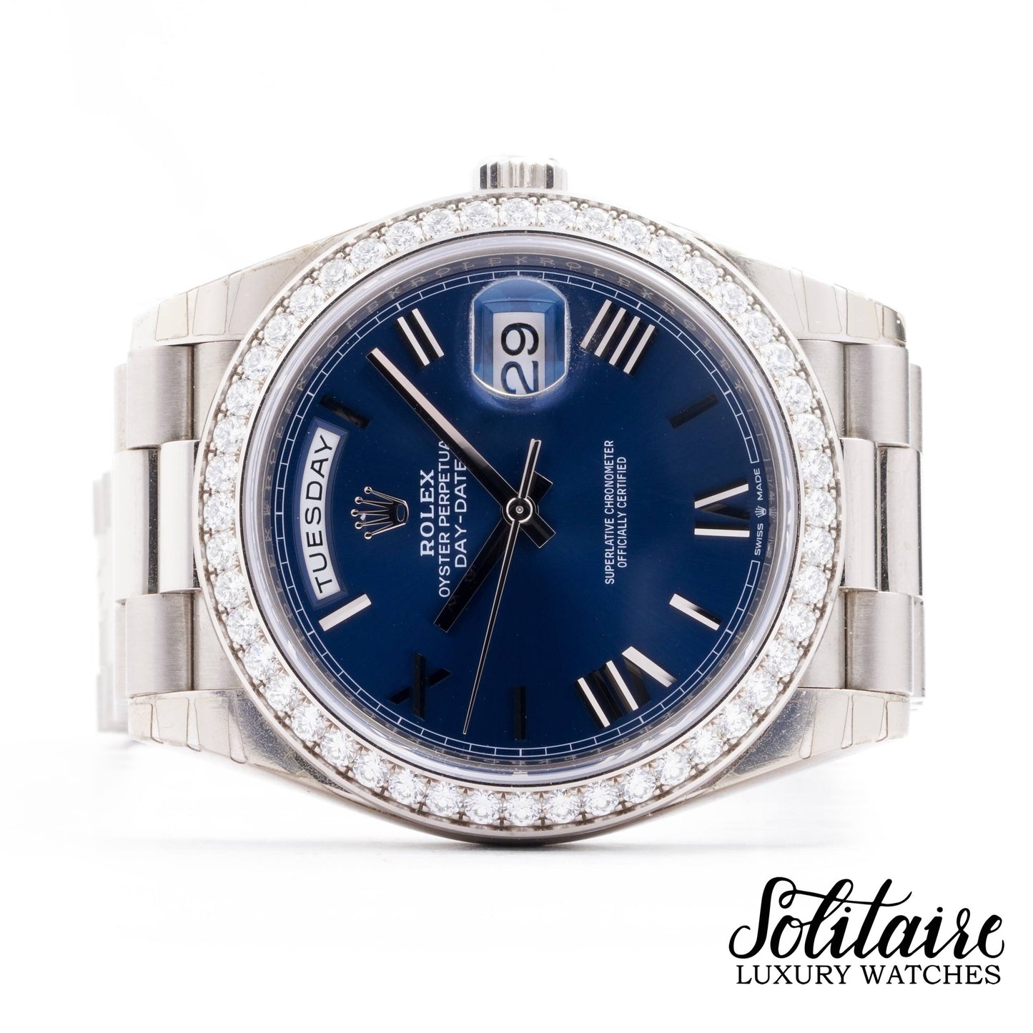 LIKE NEW Rolex Day-Date White Gold 228349RBR