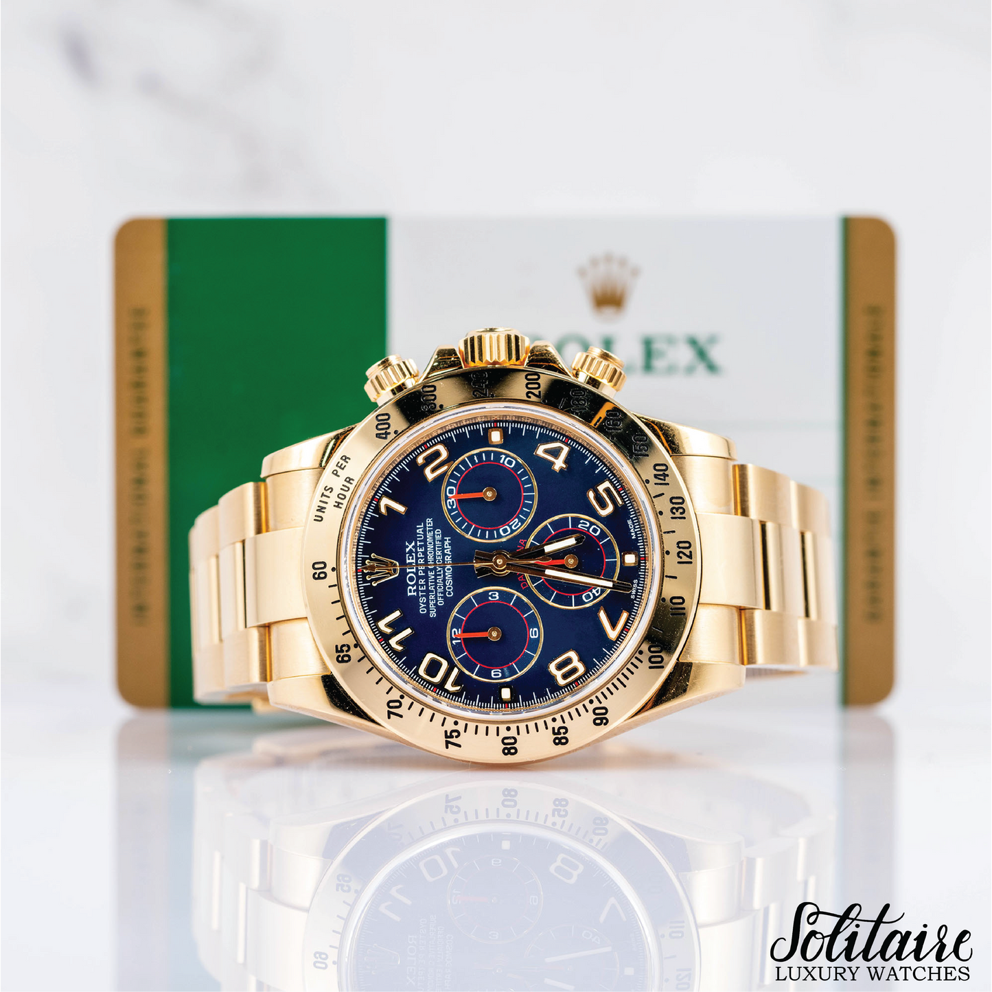 Rolex Daytona YG Blue Racing Dial 116528 2018 Sep